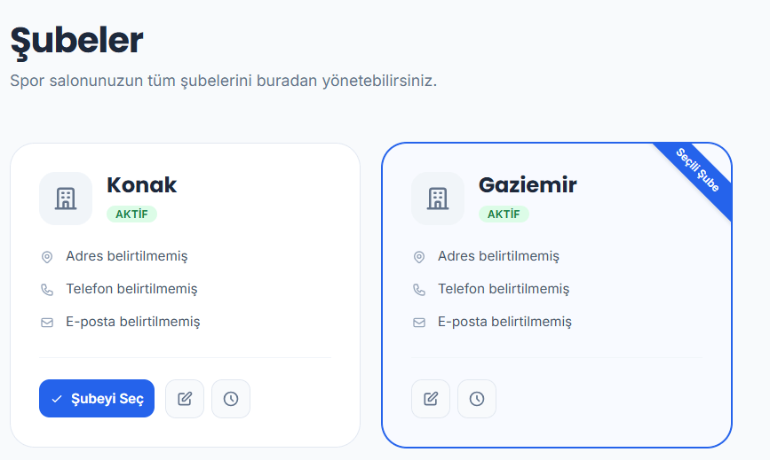 Şube Seçimi
